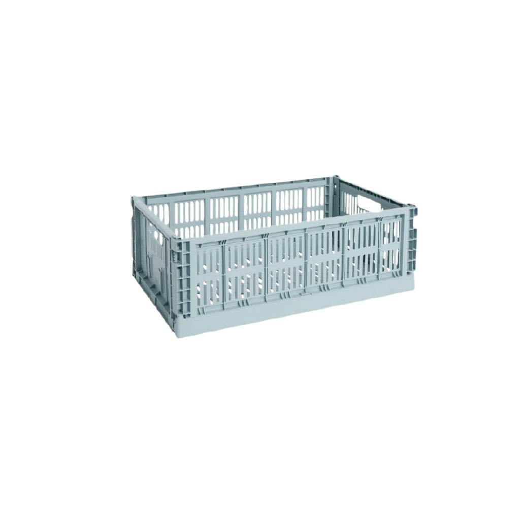 Durable Plastic Storage Crate - Stackable, Lightweight, Versatile Utility Bin