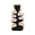 Modern Abstract Ceramic Vase with Black and White Design**